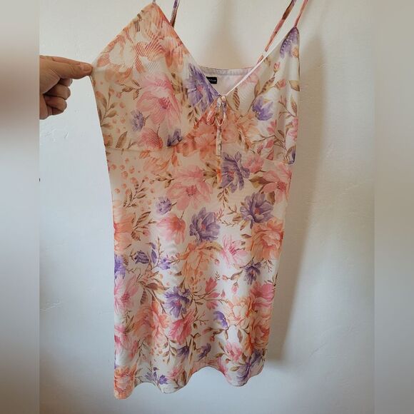 Luna Moon Floral Dress Y2K Babydoll Empire Waist Fairycore Whimsical Dainty L - Picture 7 of 11